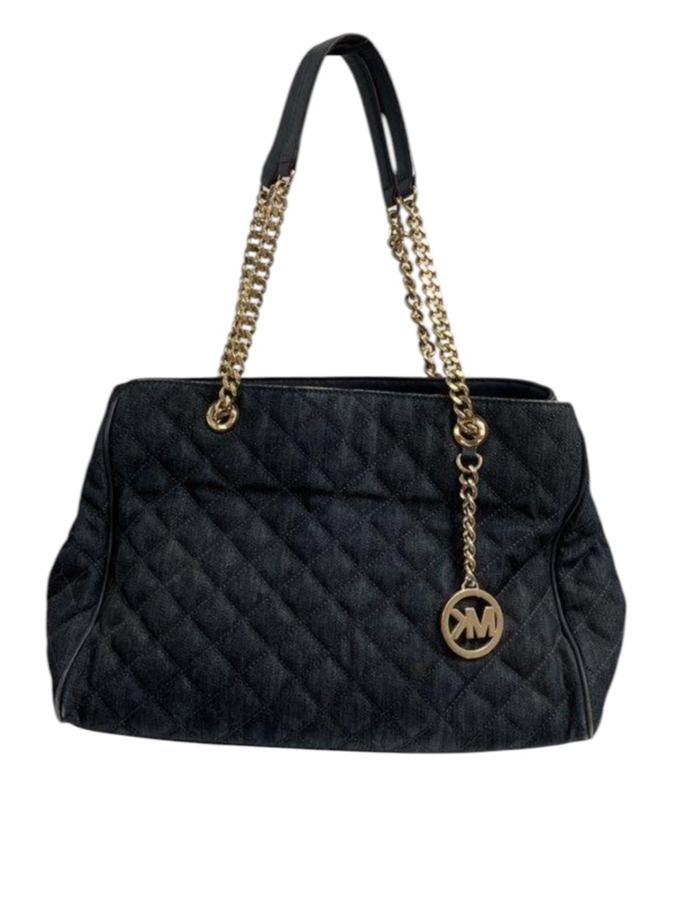 1955 Kate Spade Quilted Denim tote and Wallet with Gold-Tone Turnlock